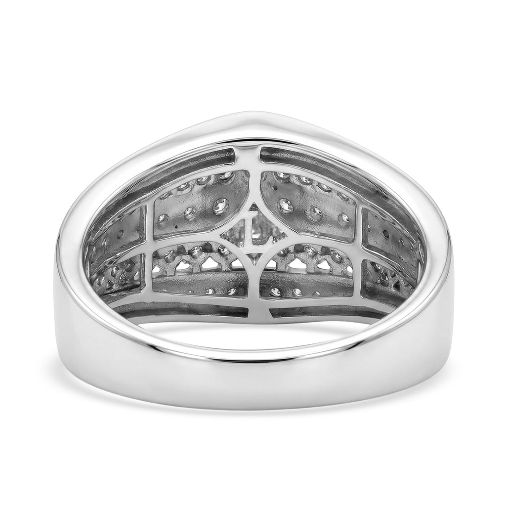 Luxuriant - Lab Grown Diamond (SI/G-H) Ring in Rhodium Overlay Sterling Silver 1.00 Ct._8590750_4