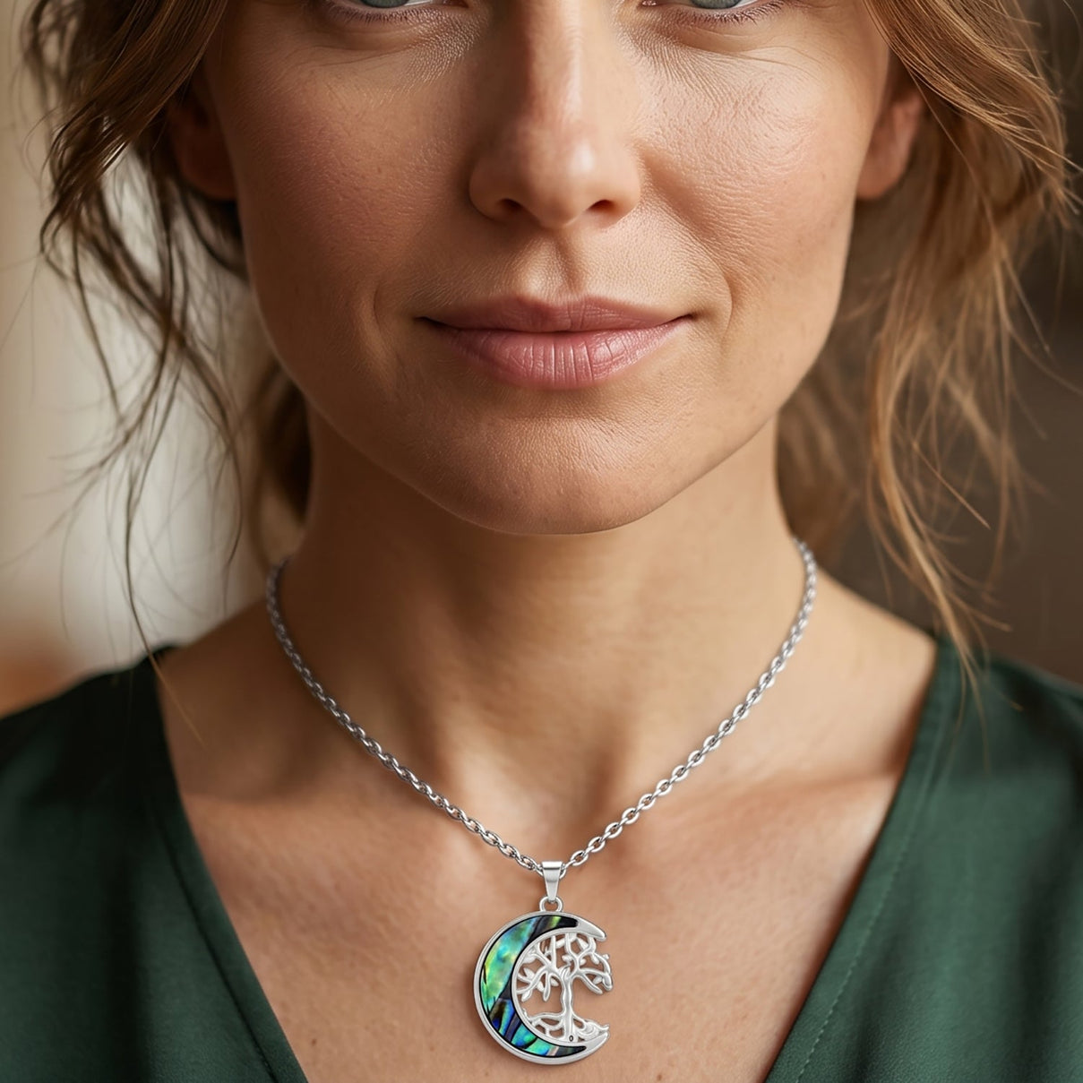 Abalone Shell Adjustable Tree of Life Necklace (Size - 20-2 Ext) V32359650 1