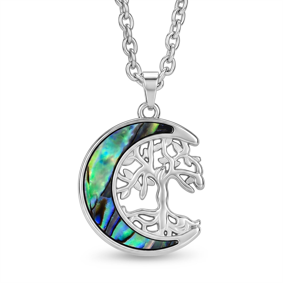 Abalone Shell Adjustable Tree of Life Necklace (Size - 20-2 Ext) V32359211 0