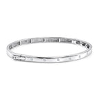 Luxuriant - Lab Grown Diamond (SI/G-H) Full Bangle (Size - 7.5) in Rhodium Overlay Sterling Silver 0.34 Ct, Silver Wt. 12.64 Gms_8590836_3