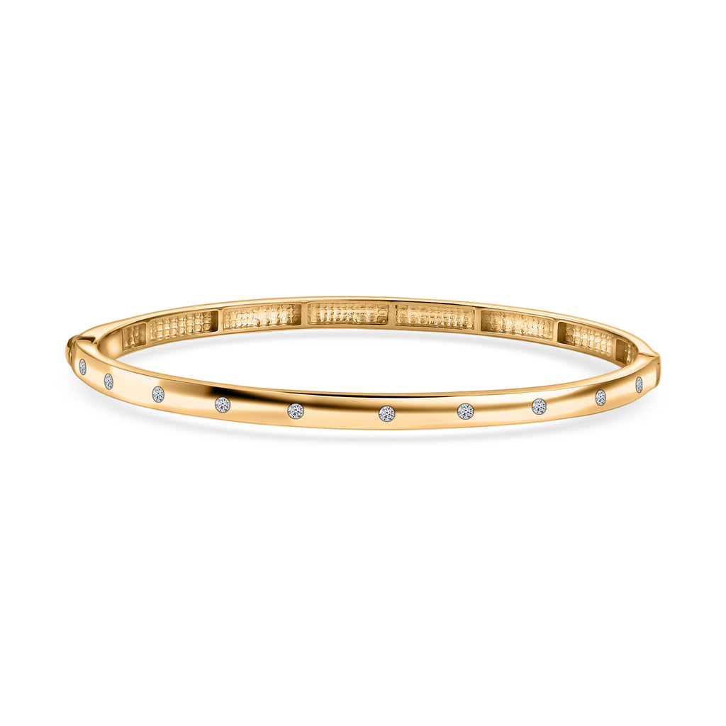 Luxuriant - Lab Grown Diamond (SI/G-H) Full Bangle (Size - 7.5) in 18K Vermeil Yellow Gold Plated Sterling Silver 0.35 Ct._8590837