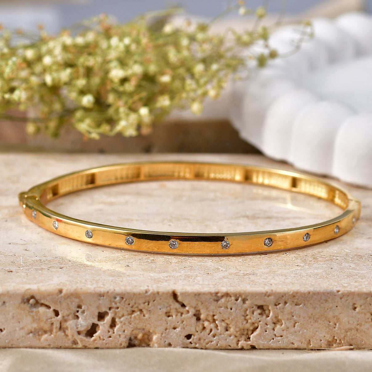 Luxuriant - Lab Grown Diamond (SI-G-H) Full Bangle (Size - 7.5) in 18K Vermeil Yellow Gold Plated Sterling Silver 8590837 2