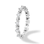 Royal Bali Collection - D'Joy Moissanite Heart Design Band Ring in Rhodium Overlay Sterling Silver_8590851_3