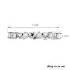 Royal Bali Collection - D'Joy Moissanite Heart Design Band Ring in Rhodium Overlay Sterling Silver_8590851_5