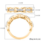 Luxuriant - Lab Grown Diamond (SI/G-H) Interlink Ring in 18K Vermeil Yellow Gold Plated Sterling Silver_8590931_5