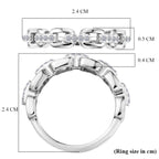 Luxuriant - Lab Grown Diamond (SI/G-H) Ring in Rhodium Overlay Sterling Silver_8590935_5