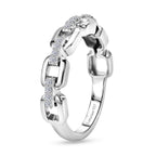 Luxuriant - Lab Grown Diamond (SI/G-H) Ring in Rhodium Overlay Sterling Silver_8590943_3