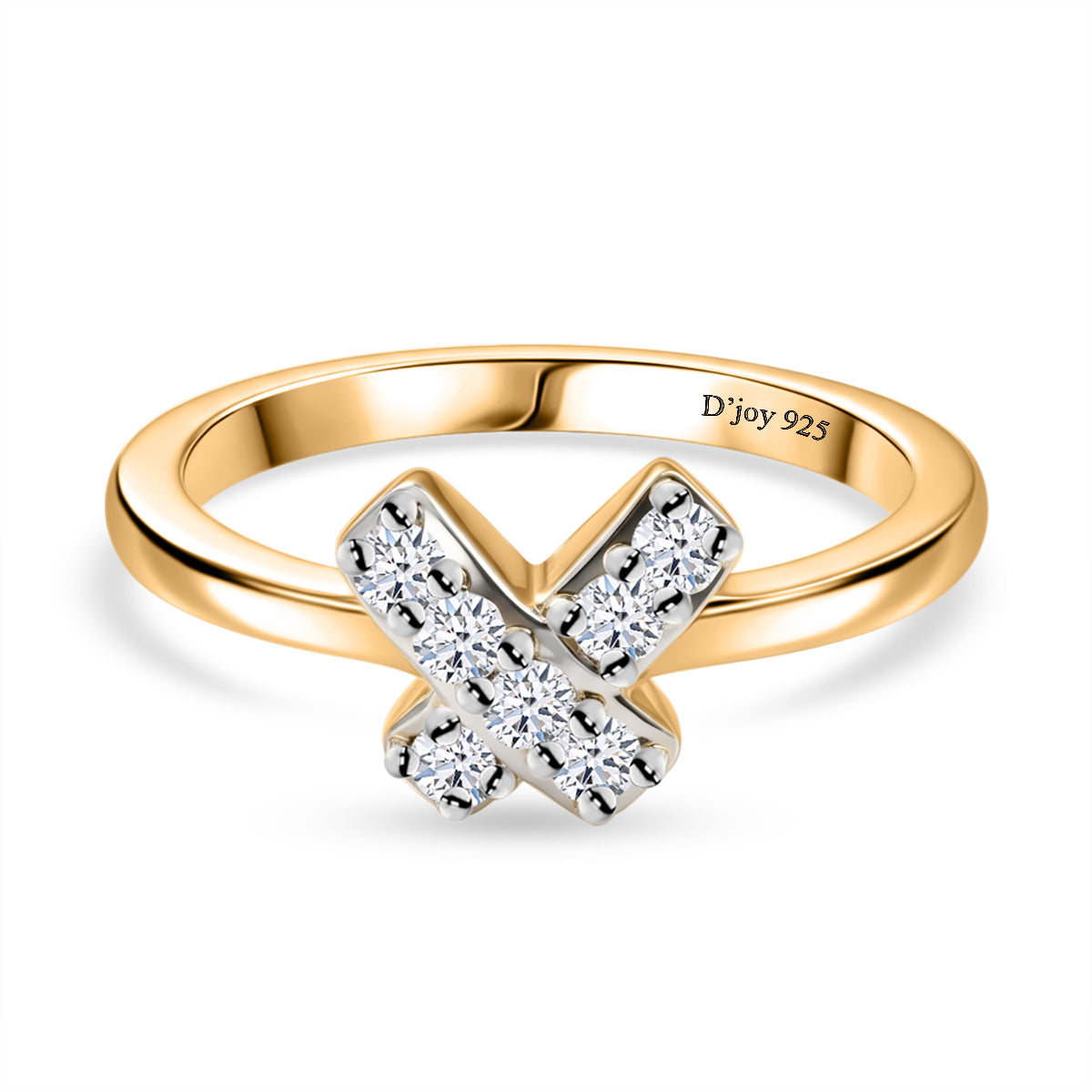 Luxuriant - Moissanite Ring in 18K Vermeil Yellow Gold Plated Sterling Silver V32529688 0