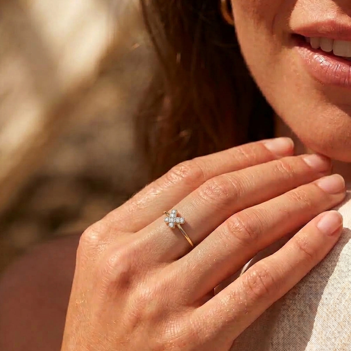 Luxuriant - Moissanite Ring in 18K Vermeil Yellow Gold Plated Sterling Silver V32570008 2