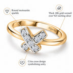 Luxuriant - Moissanite Ring in 18K Vermeil Yellow Gold Plated Sterling Silver_8590948_3