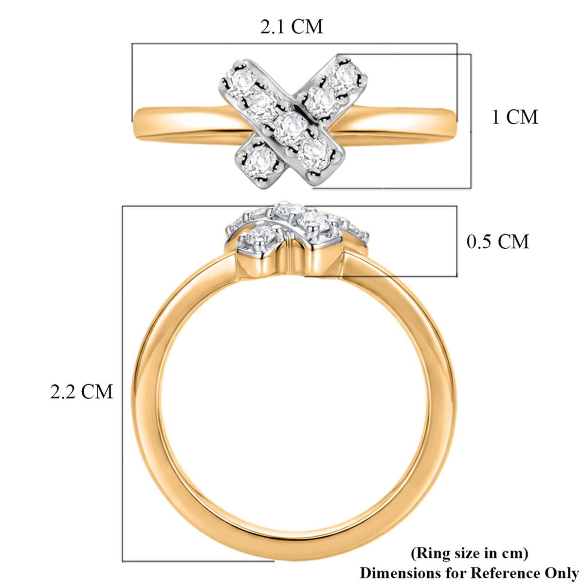 Luxuriant - Moissanite Ring in 18K Vermeil Yellow Gold Plated Sterling Silver V32570008 7