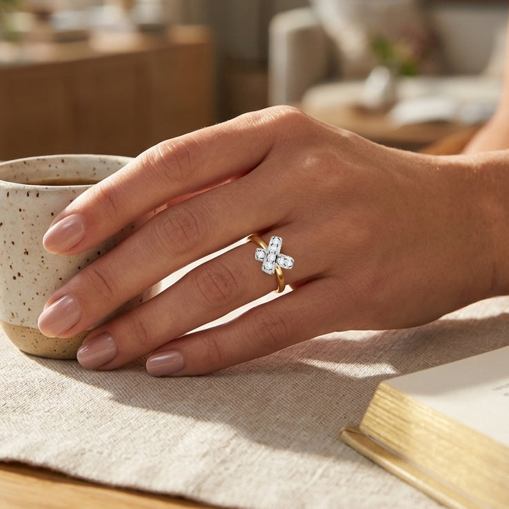 Luxuriant - Moissanite Ring in 18K Vermeil Yellow Gold Plated Sterling Silver V32530091 2