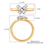 Luxuriant - Moissanite Ring in 18K Vermeil Yellow Gold Plated Sterling Silver_8590949_5
