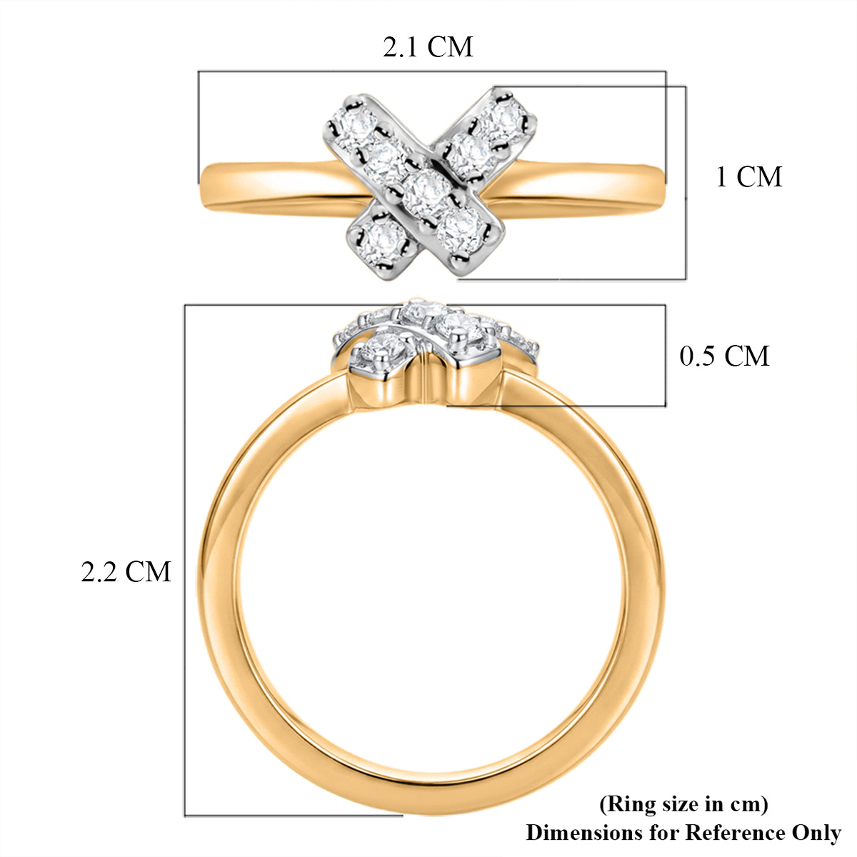 Luxuriant - Moissanite Ring in 18K Vermeil Yellow Gold Plated Sterling Silver V32530091 6
