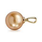 Royal Bali Collection - 9K Yellow Gold AAAA Golden South Sea Pearl (10-12mm) Pendant_8591115_3