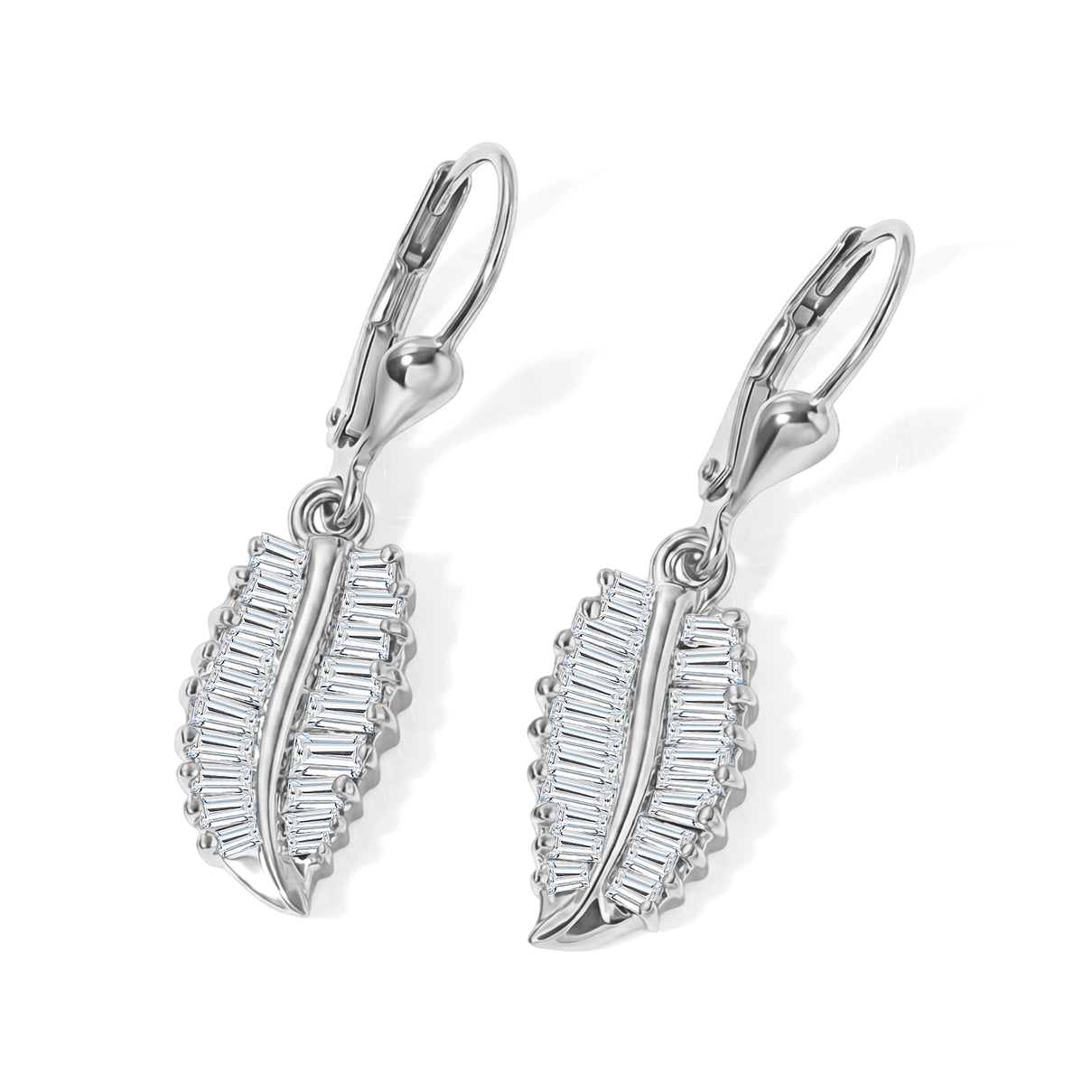 Rachel Galley - SGL Certified Lab Grown Diamond (SI-G-H) Earring with Lever Back in Rhodium Overlay Sterling Silver 1.50 Ct. 8591120 0