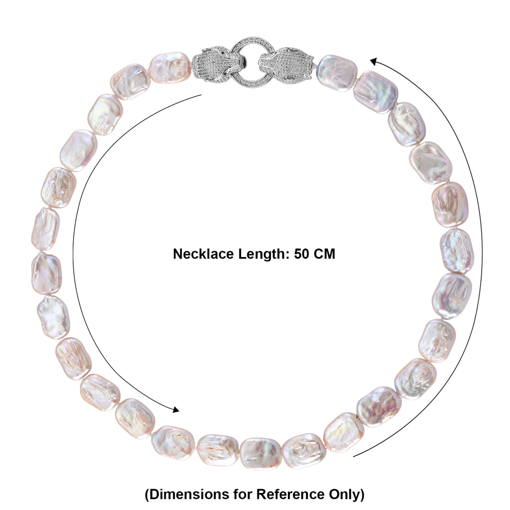 LA Close Out - White Keshi Pearl Necklace with Clasp (Size - 20)_8591197_5