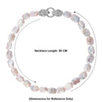 LA Close Out - White Keshi Pearl Necklace with Clasp (Size - 20)_8591197_5