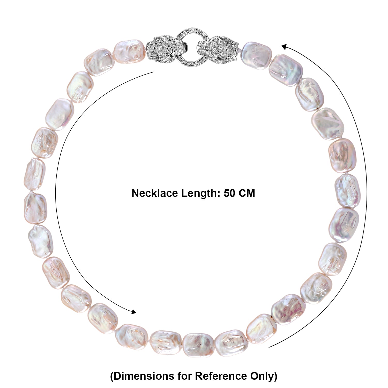 LA Close Out - White Keshi Pearl Necklace with Clasp (Size - 20) V32514500 6