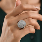 Luxuriant - Lab Grown Diamond (SI/G-H) Cluster Ring in Rhodium Overlay Sterling Silver 2.00 Ct._8591260_1
