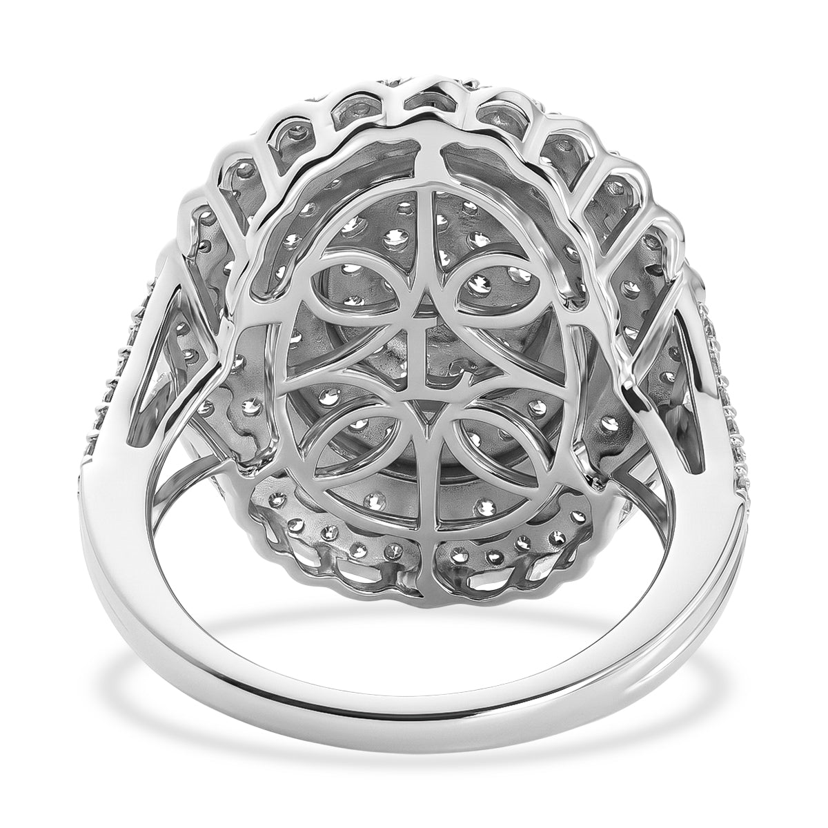 Luxuriant - Lab Grown Diamond (SI-G-H) Cluster Ring in Rhodium Overlay Sterling Silver 2.00 Ct. 8591260 5