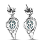 D'Joy - Natural Larimar & Skyblue Topaz Angel Wings Earring with Push Post in Platinum Overlay Sterling Silver 3.00 Ct._8591575_4