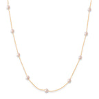 Tucson Buy 2026 - AAA High Lustre Japanese Akoya Pearl Adjustable Necklace (Size - 18+2 Ext) in Yellow Gold Plated Sterling Silver_8591591