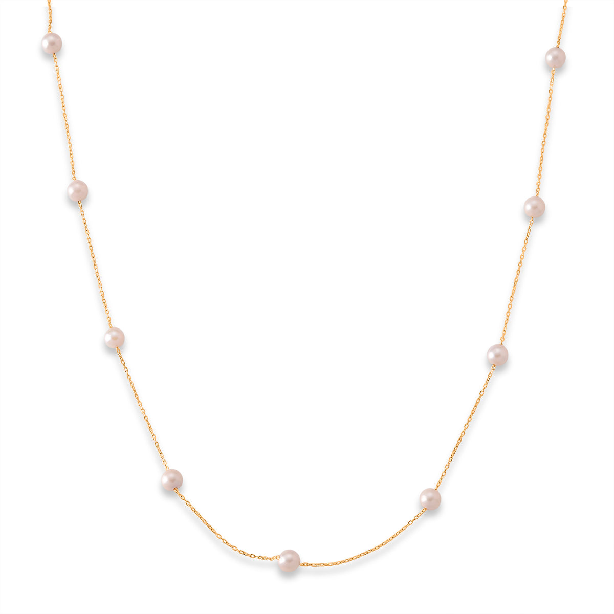 Tucson Buy 2026 - AAA High Lustre Japanese Akoya Pearl Adjustable Necklace (Size - 18+2 Ext) in Yellow Gold Plated Sterling Silver V32516544 0