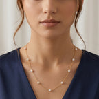 Tucson Buy 2026 - AAA High Lustre Japanese Akoya Pearl Adjustable Necklace (Size - 18+2 Ext) in Yellow Gold Plated Sterling Silver_8591591_1
