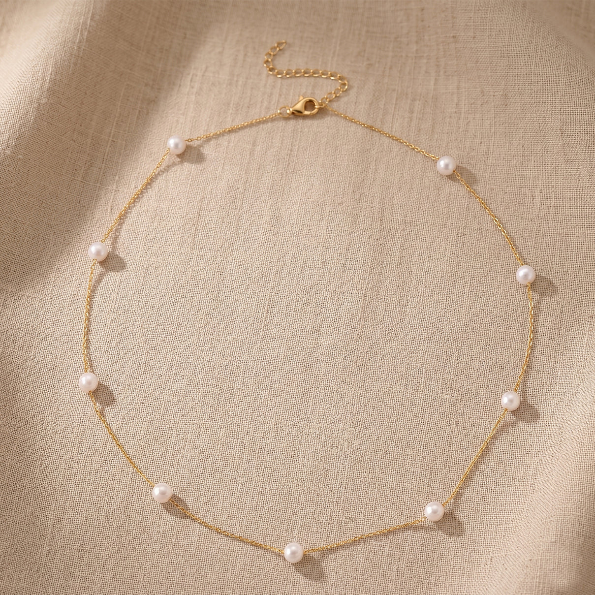 Tucson Buy 2026 - AAA High Lustre Japanese Akoya Pearl Adjustable Necklace (Size - 18+2 Ext) in Yellow Gold Plated Sterling Silver V32516544 3