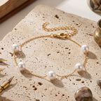 Tucson Buy 2026 - AAA High Lustre Japanese Akoya Pearl Adjustable Bracelet (Size - 7+2 Ext) in Yellow Gold Plated Sterling Silver._8591593_2