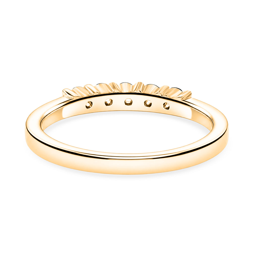 Luxuriant - Lab Grown Diamond (SI/G-H) Band Ring in Yellow Gold Plated Sterling Silver 0.27 Ct._8591949_4