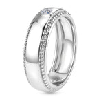 Luxuriant - Lab Grown Diamond (SI/G-H) Solitaire Band Ring in Platinum Overlay Sterling Silver_8591995_5