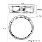 Luxuriant - Lab Grown Diamond (SI/G-H) Solitaire Band Ring in Platinum Overlay Sterling Silver_8591995_6