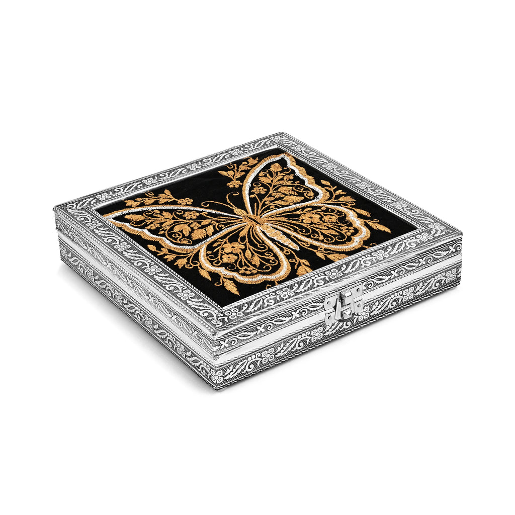 Embossed Jewellery Keepsake Ring Box (20 x 20 x 5cm) - Butterfly_8592138