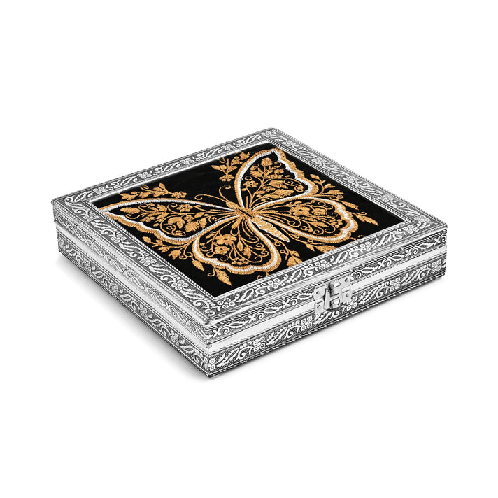 Embossed Jewellery Keepsake Ring Box (20 x 20 x 5cm) - Butterfly 8592138 1