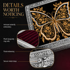 Bliss & Beyond Embossed Jewellery Organiser (Size 20x20x5 cm) - Silver & Golden_8592138_2