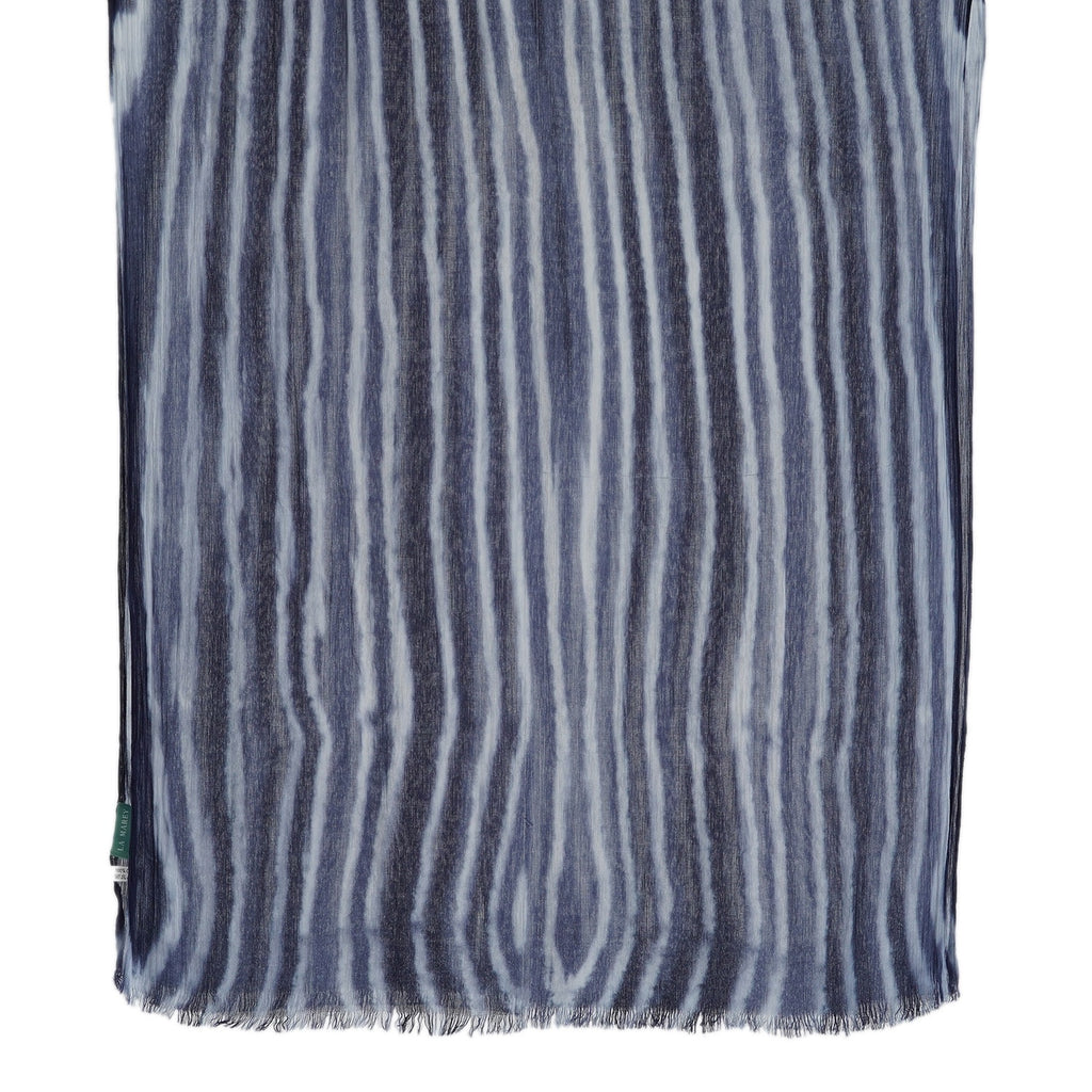 La Marey Womens 100% Viscose Lightweight Striped Scarf (180 x 80 cm) - Blue_8592790_6