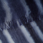 La Marey Womens 100% Viscose Lightweight Striped Scarf (180 x 80 cm) - Blue_8592790_8