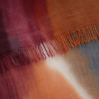 La Marey Womens 100% Viscose Lightweight Striped Scarf (180 x 80 cm) - Red_8592791_8