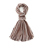 La Marey Womens 100% Viscose Lightweight Striped Scarf (180 x 80 cm) - Brown_8592792_5