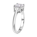 D'Joy - GRA Certified D-VVS1  Moissanite Solitaire Ring in Rhodium Overlay Sterling Silver 2.00 Ct._8592929_3