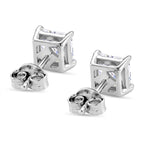 D'Joy - GRA Certified D-VVS1  Moissanite Solitaire Stud Push Post Earring in Rhodium Overlay Sterling Silver 2.00 Ct._8592946_4