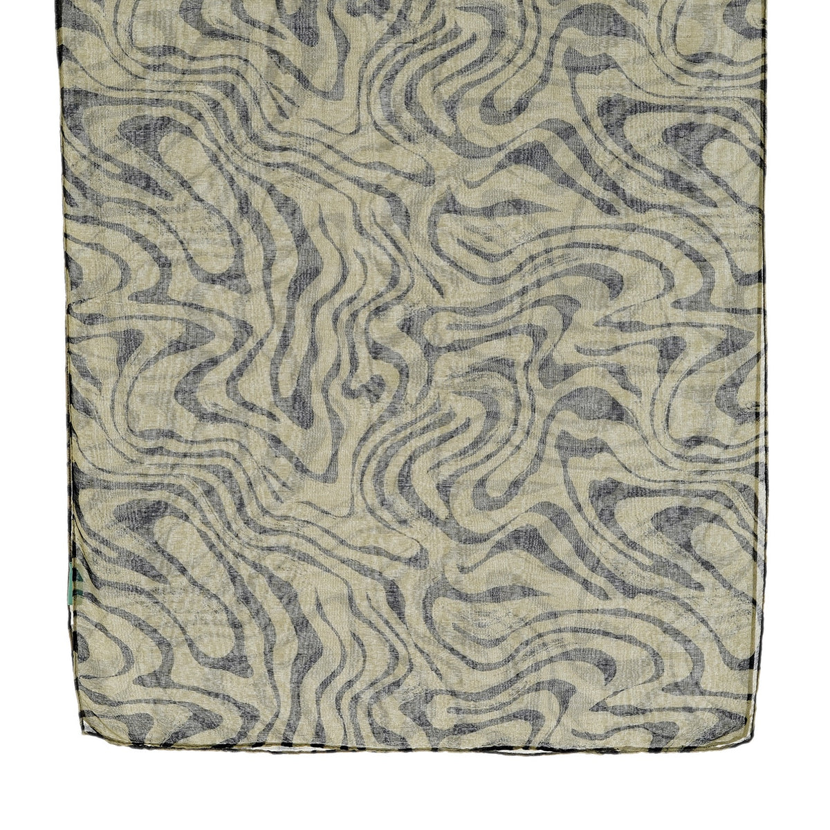 La Marey Womens Lightweight Abstract Swirl Printed Scarf (180 x 80 cm) - Green V32610422 7