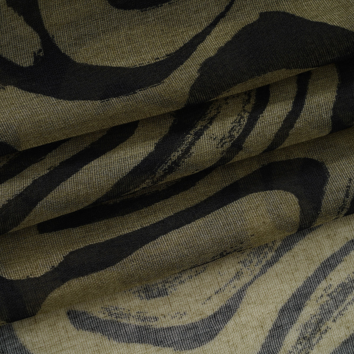 La Marey Womens Lightweight Abstract Swirl Printed Scarf (180 x 80 cm) - Green V32610422 9