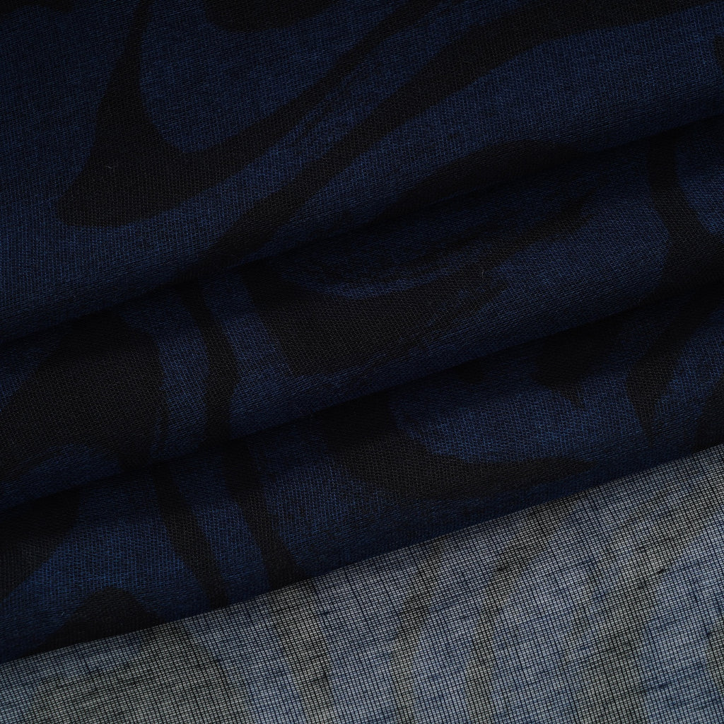 La Marey Womens Lightweight Abstract Swirl Printed Scarf (180 x 80 cm) - Blue_8592980_8