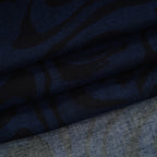 La Marey Womens Lightweight Abstract Swirl Printed Scarf (180 x 80 cm) - Blue_8592980_8