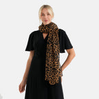La Marey Womens Lightweight Abstract Swirl Printed Scarf (180 x 80 cm) - Yellow_8592981_1