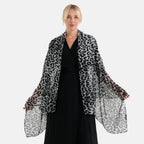 La Marey Womens Lightweight Printed Scarf (180 x 80 cm) - Blue Leopard_8592982