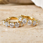 Luxuriant - Lab Grown Diamond (SI/G-H) Hoop Earring in 18K Vermeil Yellow Gold Plated Sterling Silver 1.90 Ct._8593083_2